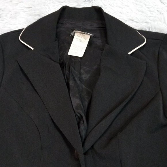 Vintage Jodi Kristopher Womens Blazer Black Suit Jacket Single Breasted‎ 1/2 - Picture 4 of 11